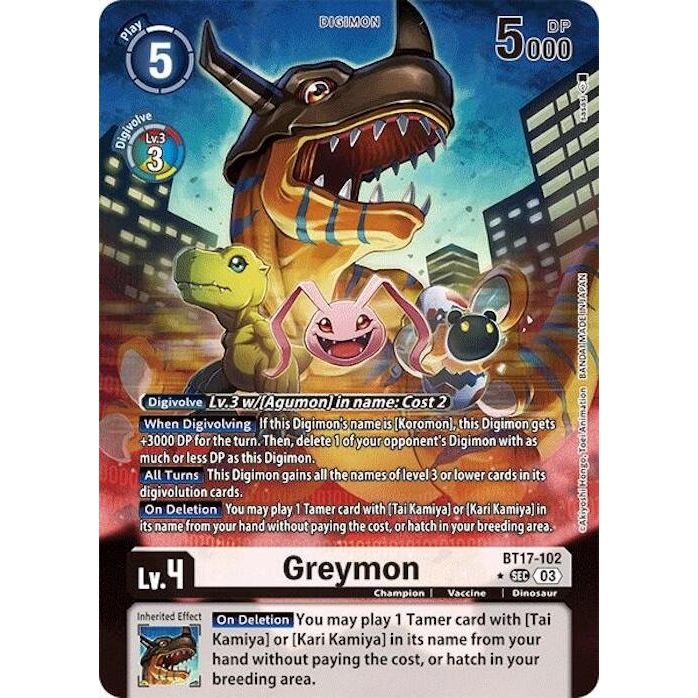 Image for Greymon (Alternate Art) (BT17-102 SEC) (BT17) - Digimon Card Game