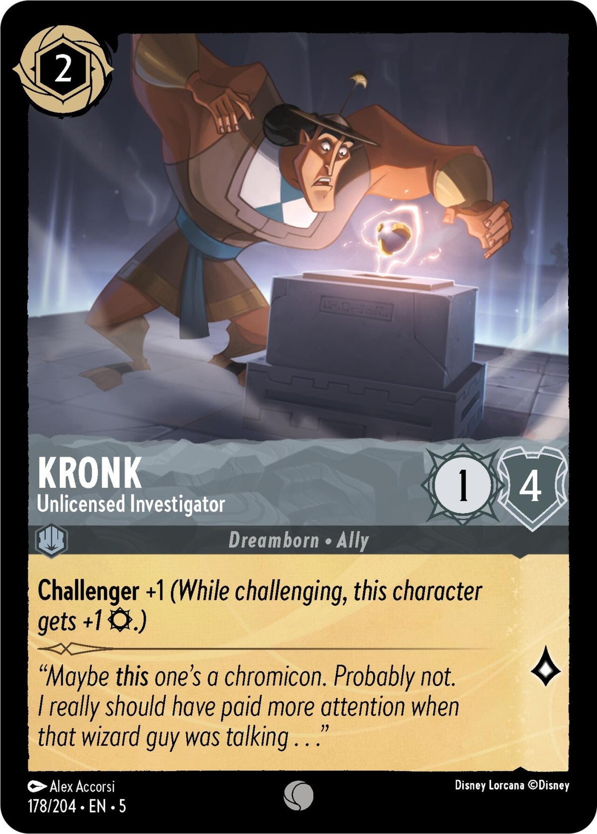Image for Kronk - Unlicensed Investigator (178/204) (5) - Disney Lorcana