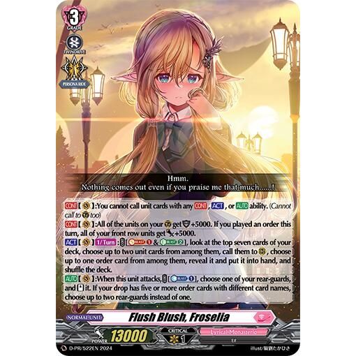 Image for Flush Blush, Froselia (D-PR/522EN) (D-PR) - Cardfight Vanguard