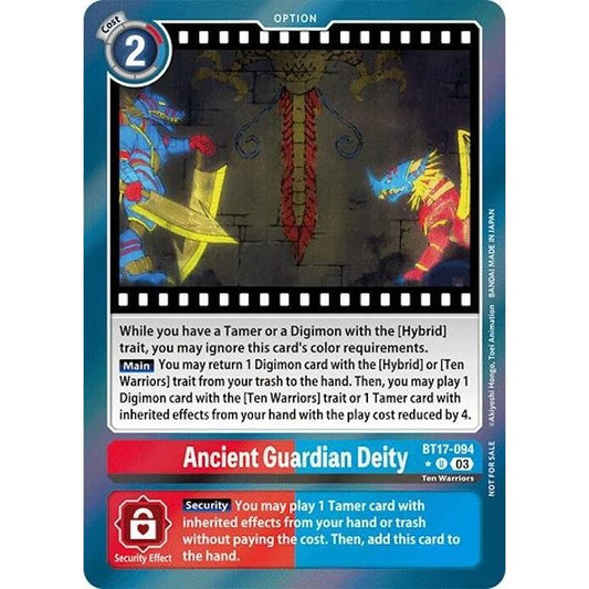 Image for Ancient Guardian Deity (Secret Crisis: Movie Memorial Pack) (BT17-094 U) (BT17) - Digimon Card Game