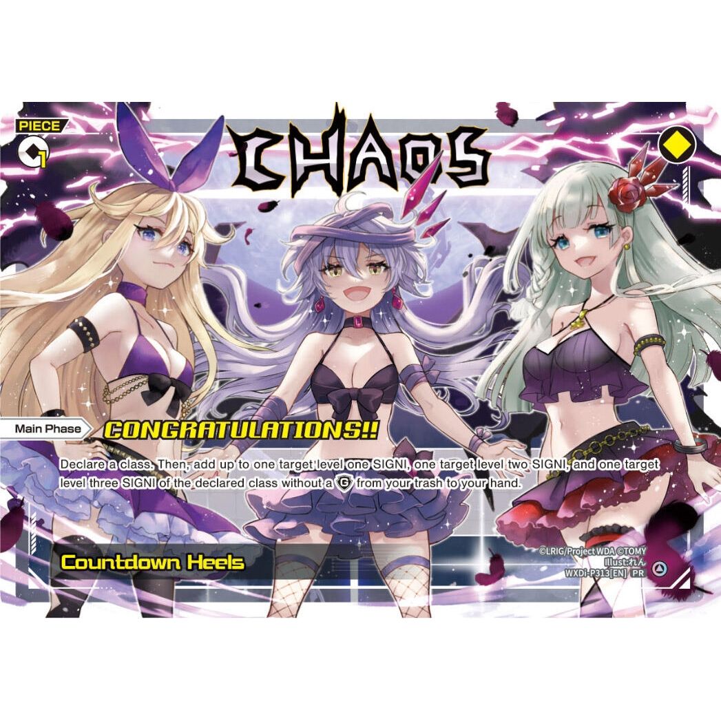 Image for Countdown Heels (Diva GP Las Vegas 2024) (WXDi-P313[EN]) (WXDi-P) - WIXOSS