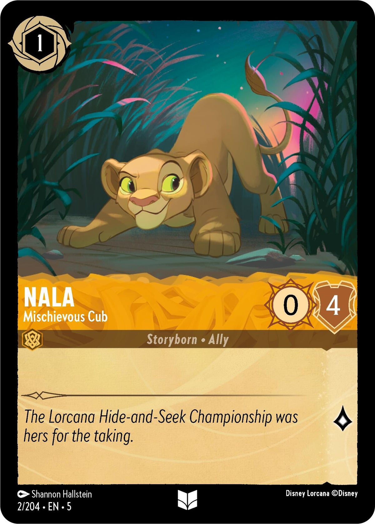 Image for Nala - Mischievous Cub (2/204) (5) - Disney Lorcana
