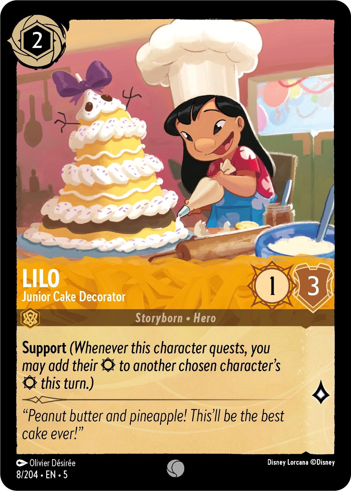 Image for Lilo - Junior Cake Decorator (8/204) (5) - Disney Lorcana