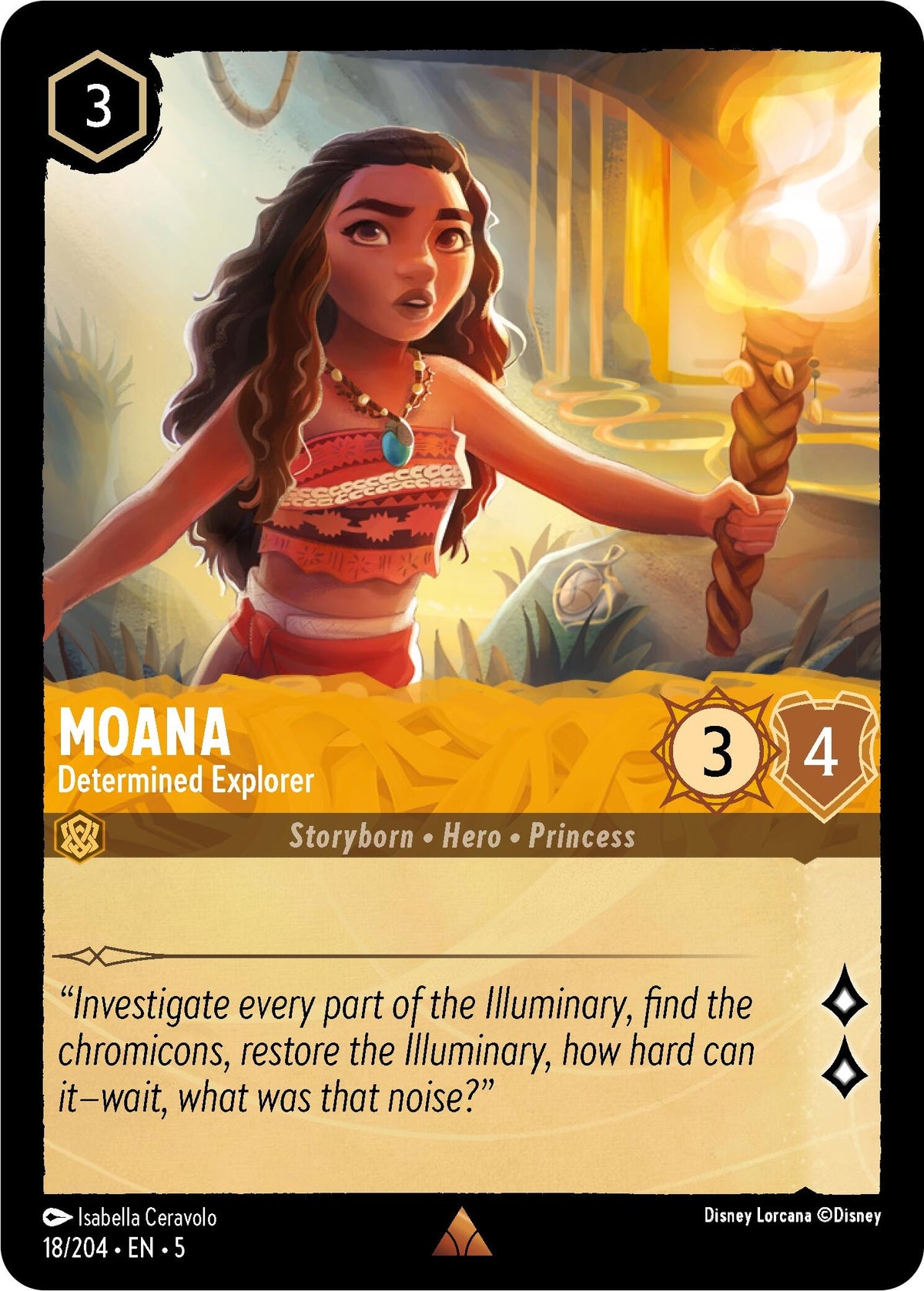 Image for Moana - Determined Explorer (18/204) (5) - Disney Lorcana