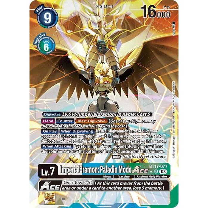 Image for Imperialdramon: Paladin Mode ACE (Alternate Art) (BT17-077 SR) (BT17) - Digimon Card Game