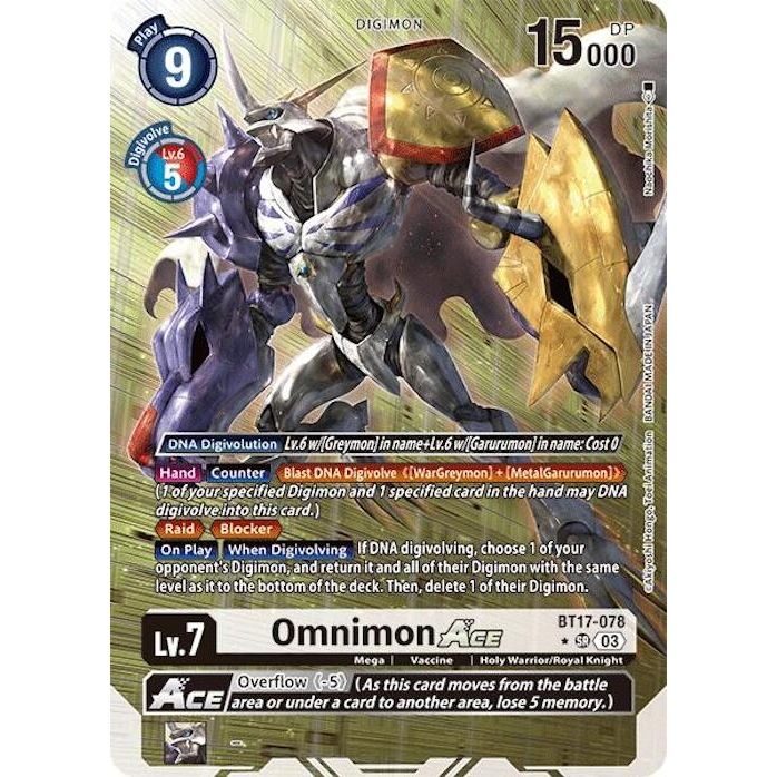 Image for Omnimon ACE (Alternate Art) (BT17-078 SR) (BT17) - Digimon Card Game