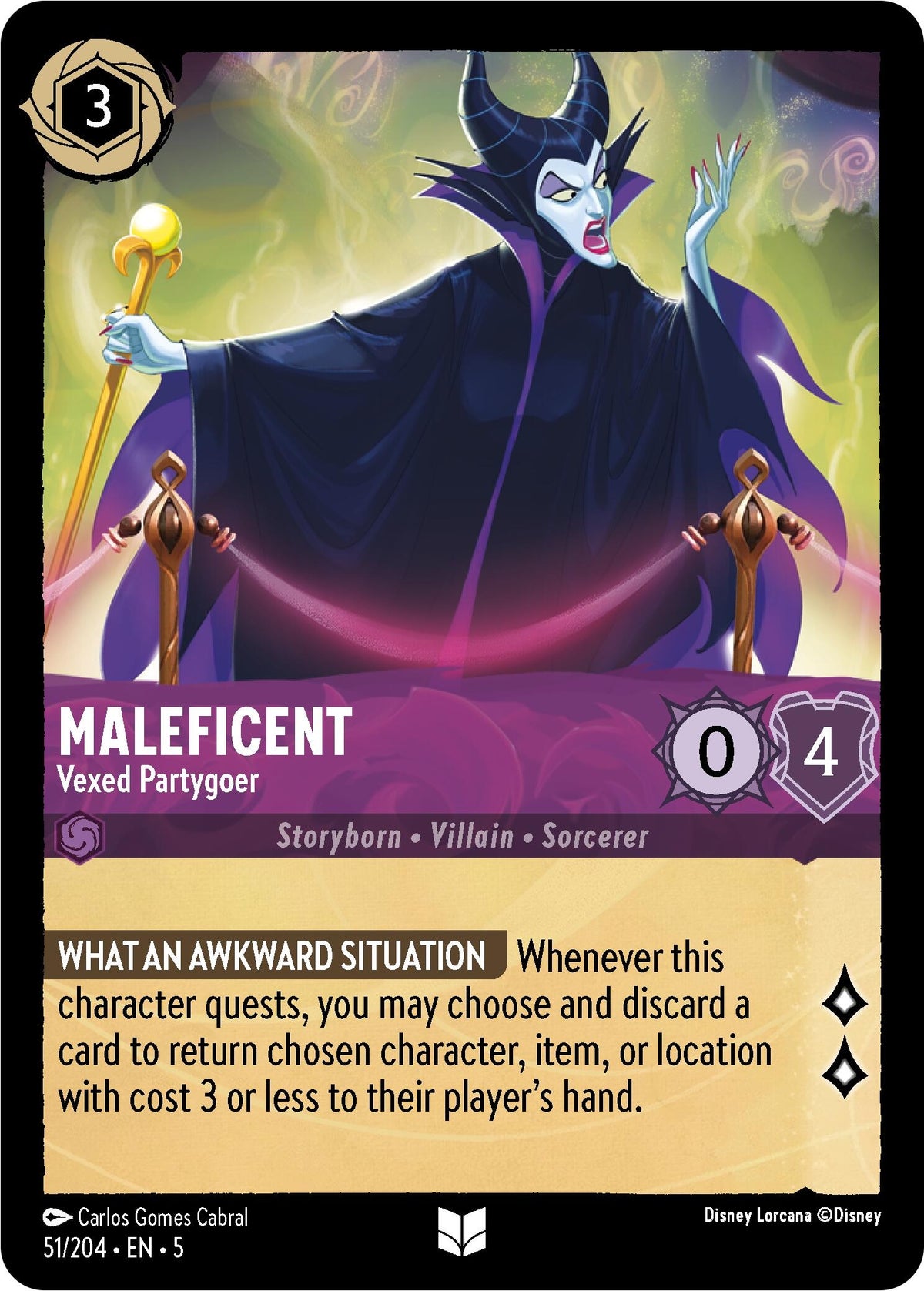 Image for Maleficent - Vexed Partygoer (51/204) (5) - Disney Lorcana