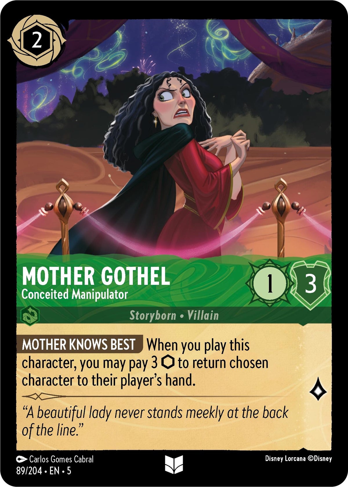Image for Mother Gothel - Conceited Manipulator (89/204) (5) - Disney Lorcana