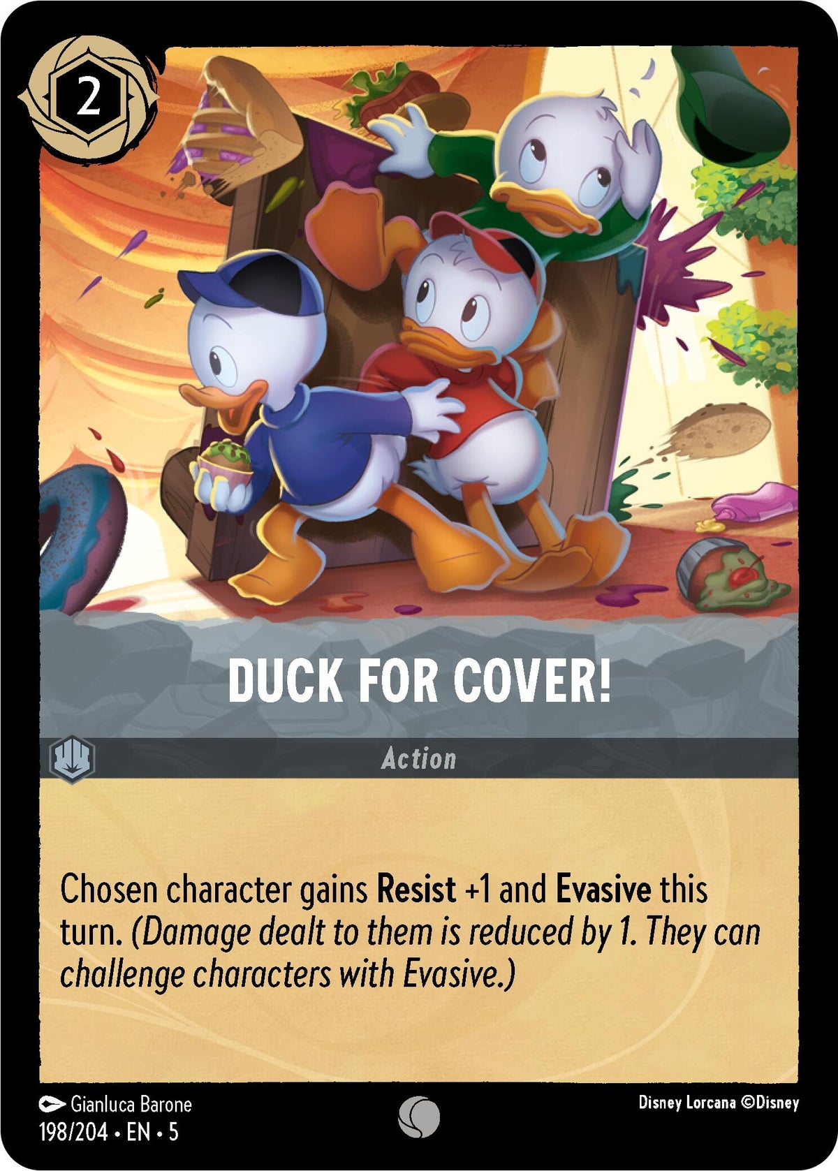 Image for Duck for Cover! (198/204) (5) - Disney Lorcana