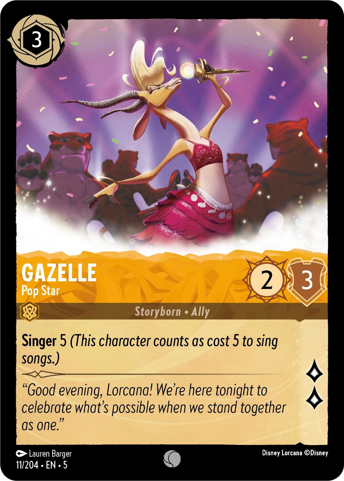 Image for Gazelle - Pop Star (11/204) (5) - Disney Lorcana