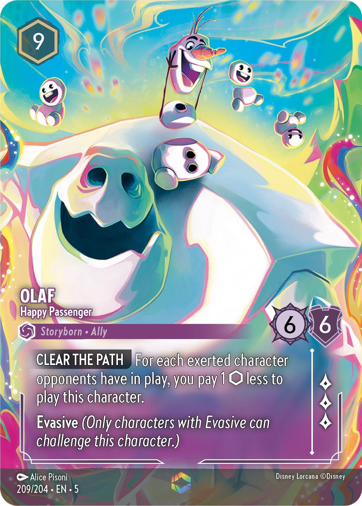 Image for Olaf - Happy Passenger (Enchanted) (209/204) (5) - Disney Lorcana
