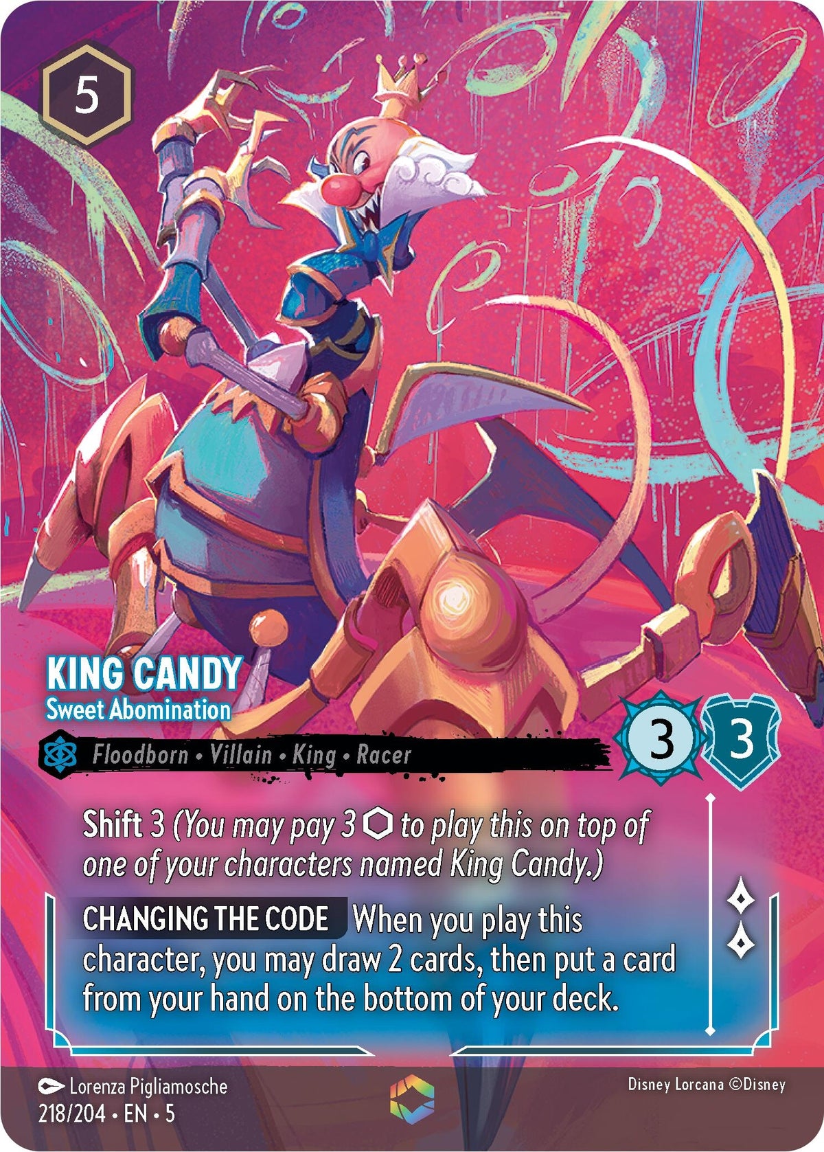 Image for King Candy - Sweet Abomination (Enchanted) (218/204) (5) - Disney Lorcana