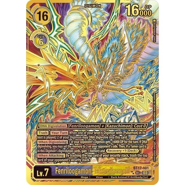 Image for Fenriloogamon: Takemikazuchi (Textured) (BT17-101 SEC) (BT17) - Digimon Card Game