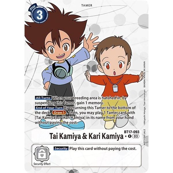 Image for Tai Kamiya & Kari Kamiya (Alternate Art) (17093) (BT17) - Digimon Card Game