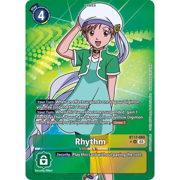 Image for Rhythm (Box Promotion Pack: Secret Crisis) (BT17-089 U) (BT17) - Digimon Card Game