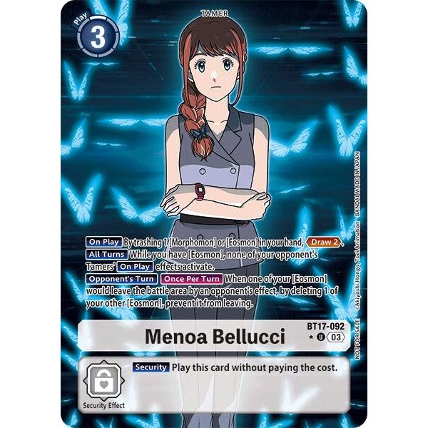 Image for Menoa Bellucci (Box Promotion Pack: Secret Crisis) (BT17-092 U) (BT17) - Digimon Card Game