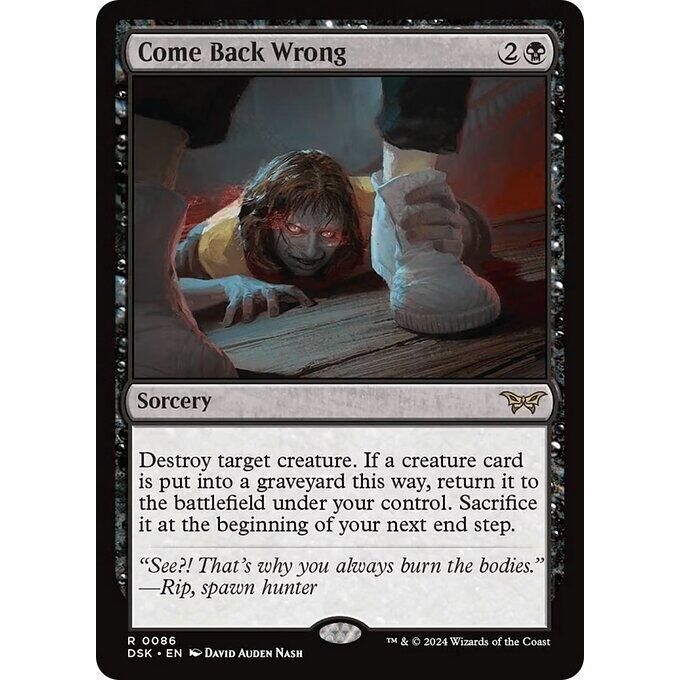Image for Come Back Wrong (0086) (86) (DSK) - Magic: The Gathering