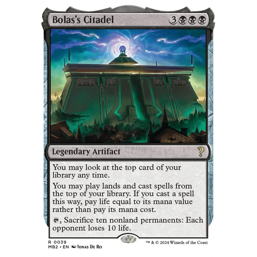 Image for Bolas's Citadel (White Border) (39) (MB2) - Magic: The Gathering