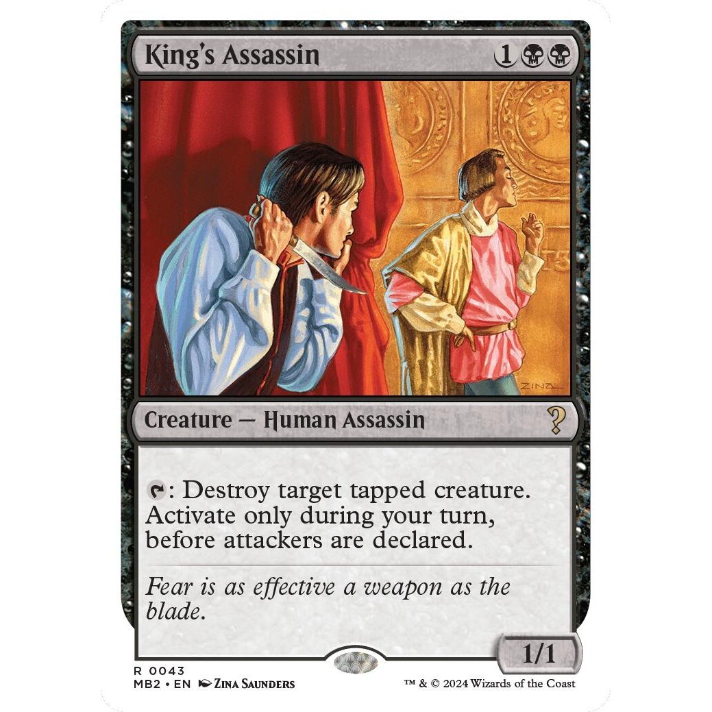 Image for King's Assassin (White Border) (43) (MB2) - Magic: The Gathering
