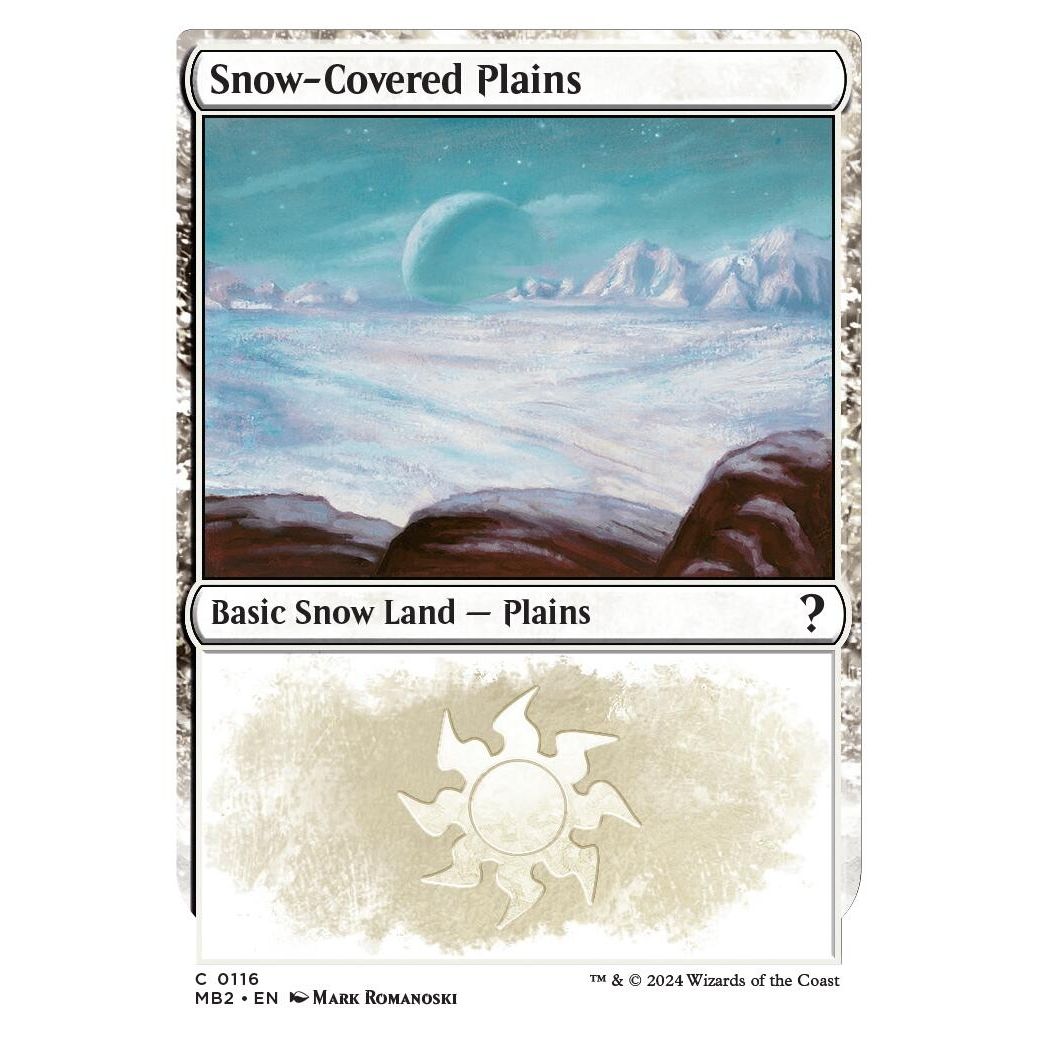 Image for Snow-Covered Plains (White Border) (116) (MB2) - Magic: The Gathering
