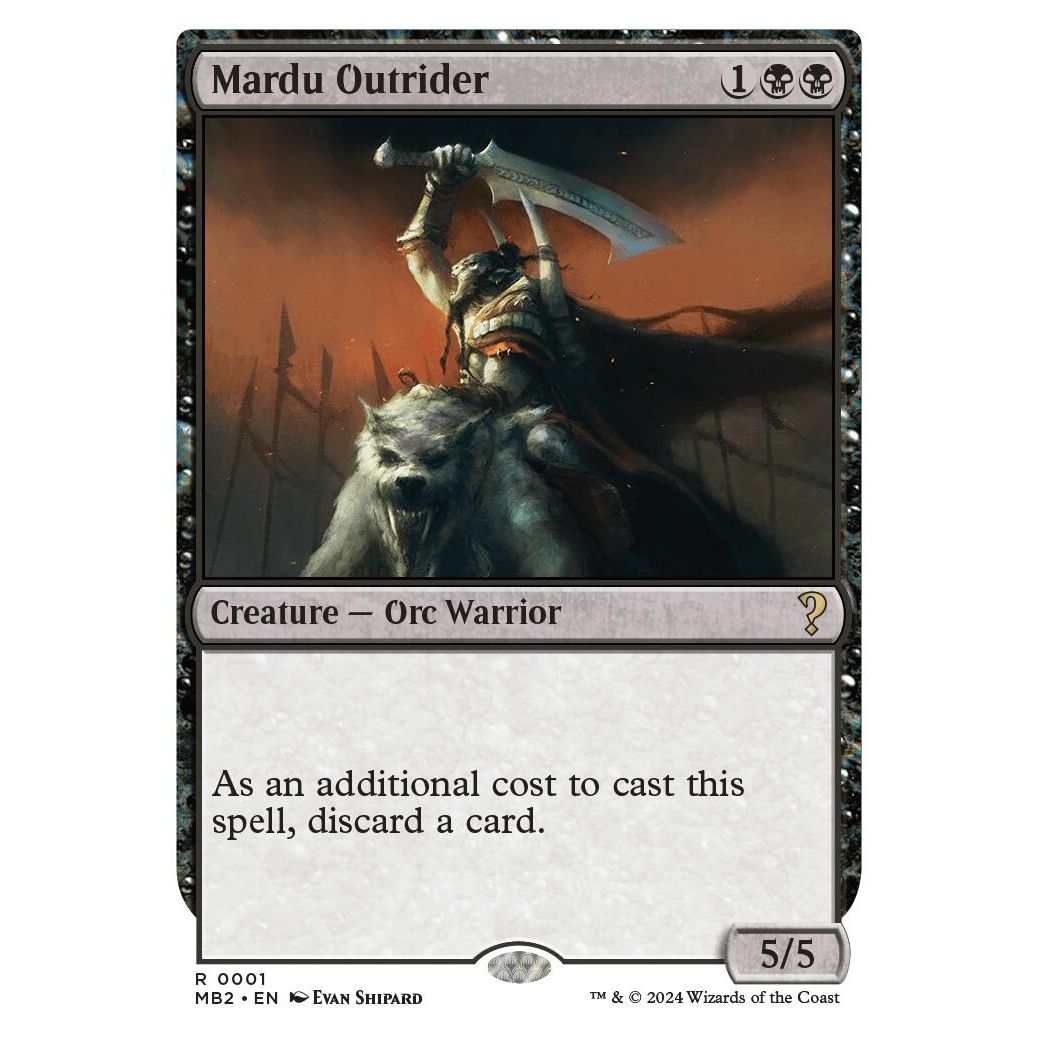 Image for Mardu Outrider (White Border) (1) (MB2) - Magic: The Gathering