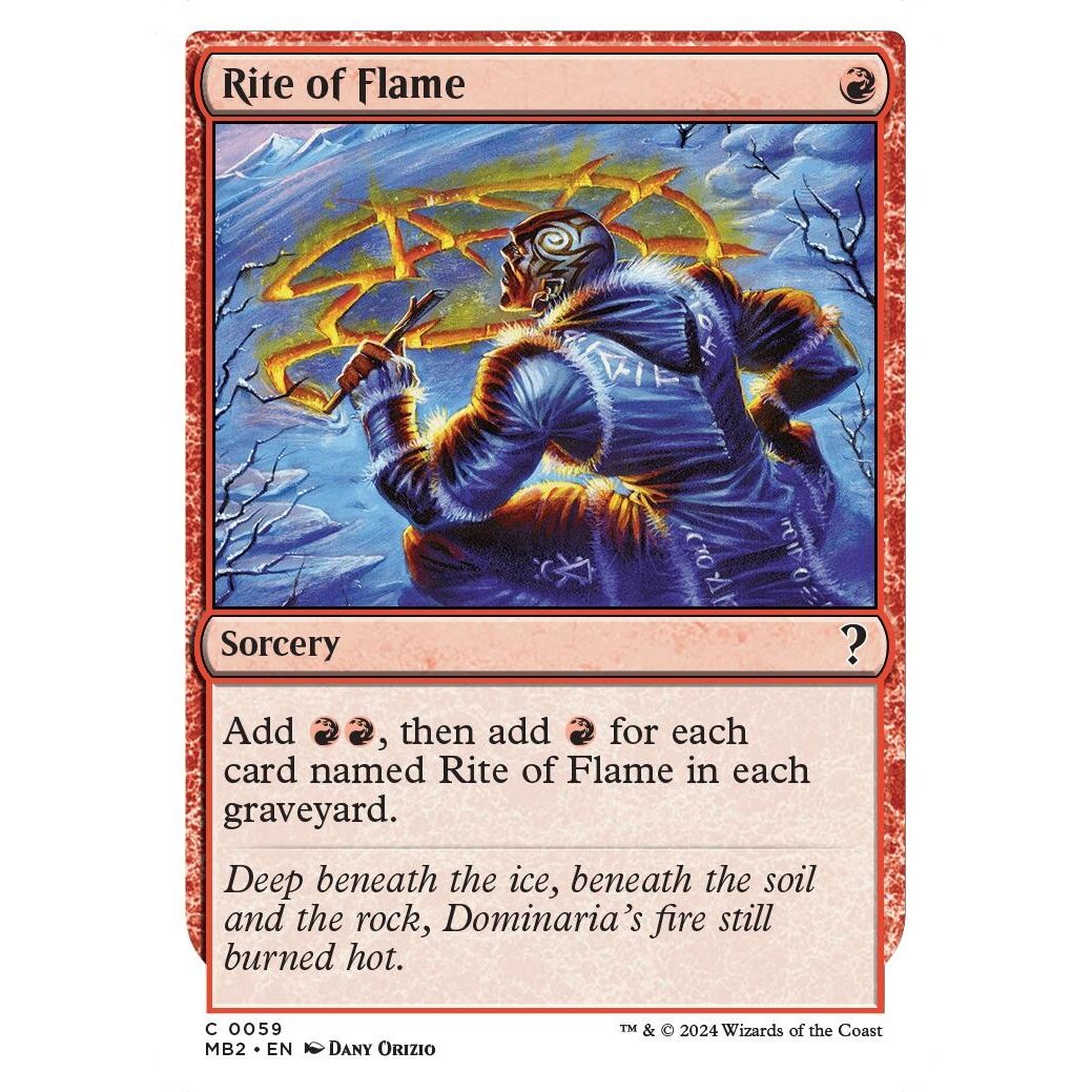 Image for Rite of Flame (White Border) (59) (MB2) - Magic: The Gathering