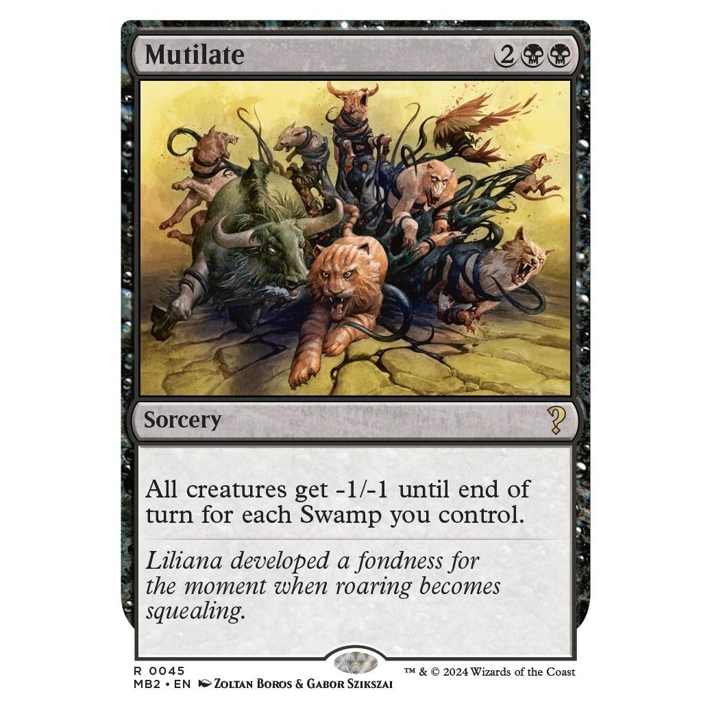 Image for Mutilate (White Border) (45) (MB2) - Magic: The Gathering