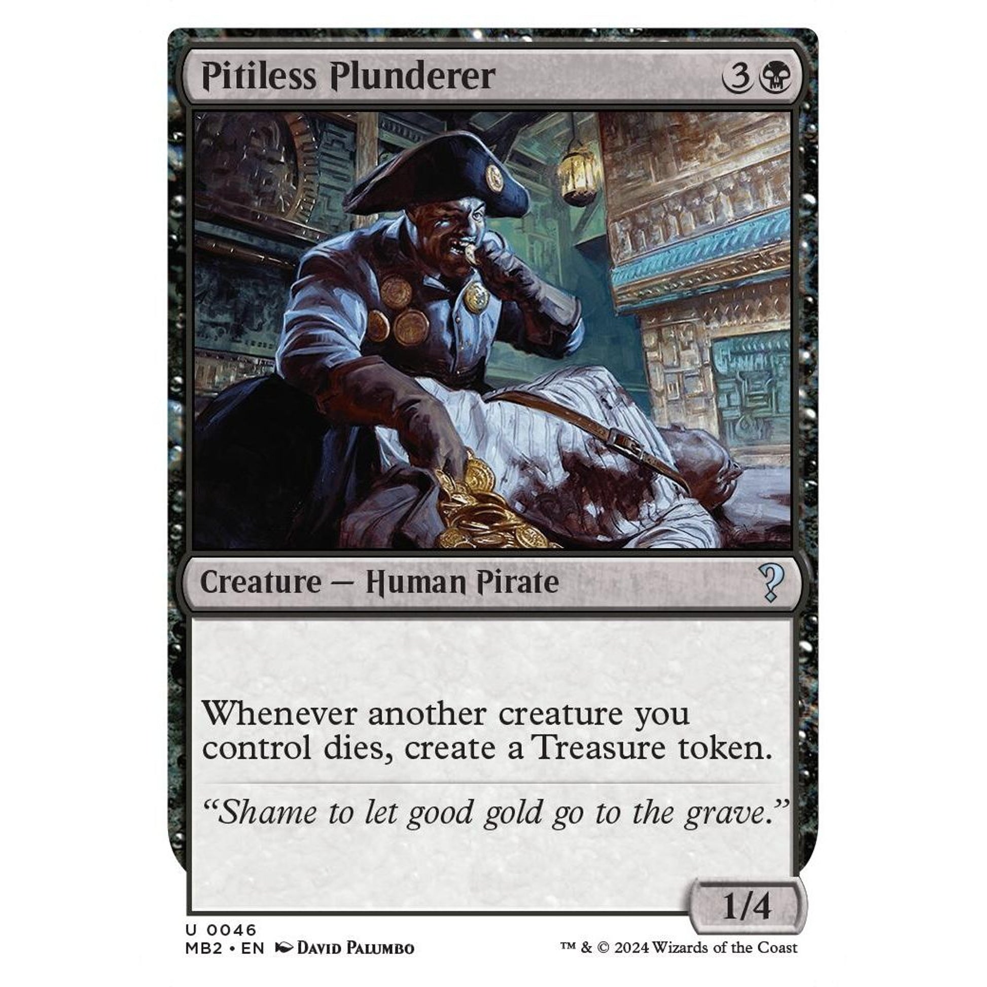 Image for Pitiless Plunderer (White Border) (46) (MB2) - Magic: The Gathering