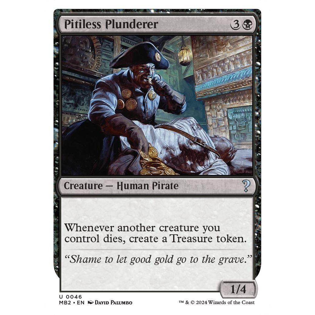 Image for Pitiless Plunderer (White Border) (46) (MB2) - Magic: The Gathering
