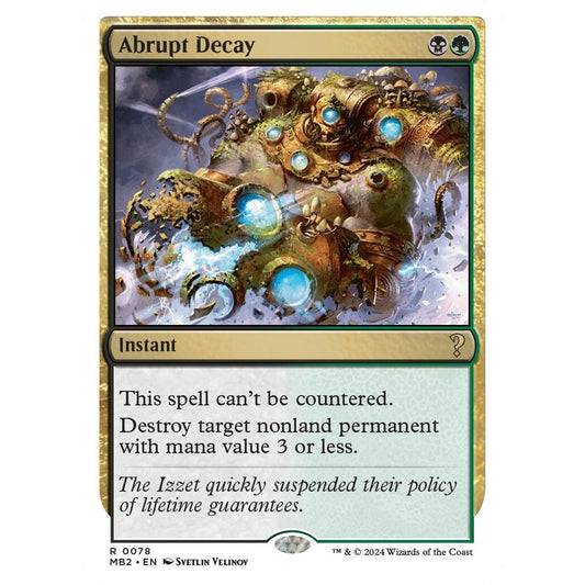 Image for Abrupt Decay (White Border) (78) (MB2) - Magic: The Gathering