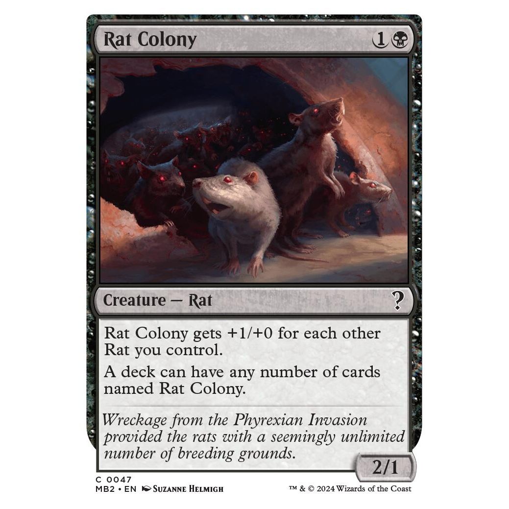 Image for Rat Colony (White Border) (47) (MB2) - Magic: The Gathering