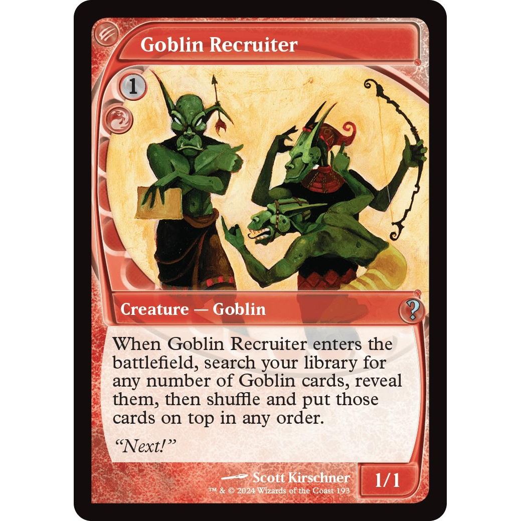Image for Goblin Recruiter (Future Sight) (193) (MB2) - Magic: The Gathering