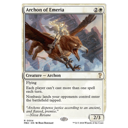 Image for Archon of Emeria (White Border) (4) (MB2) - Magic: The Gathering