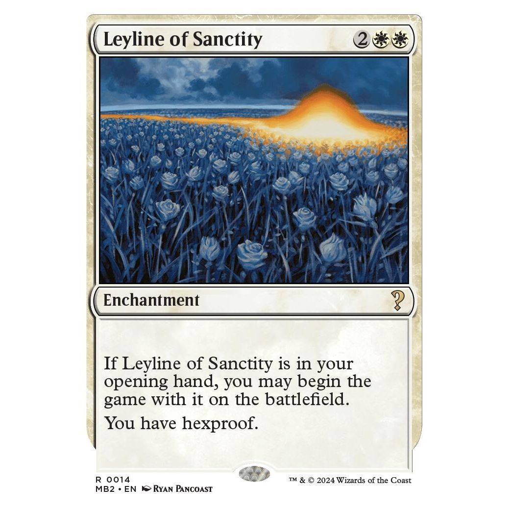 Image for Leyline of Sanctity (White Border) (14) (MB2) - Magic: The Gathering