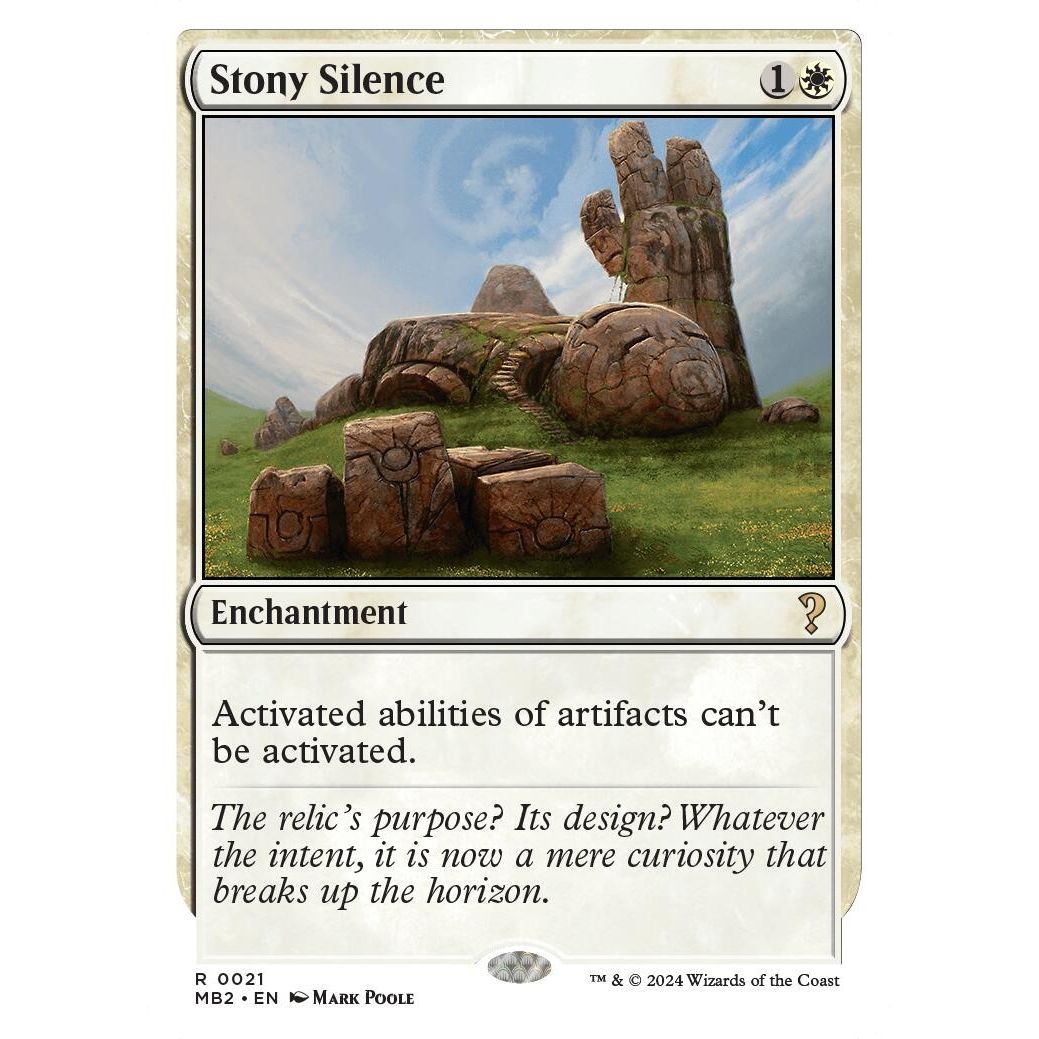 Image for Stony Silence (White Border) (21) (MB2) - Magic: The Gathering