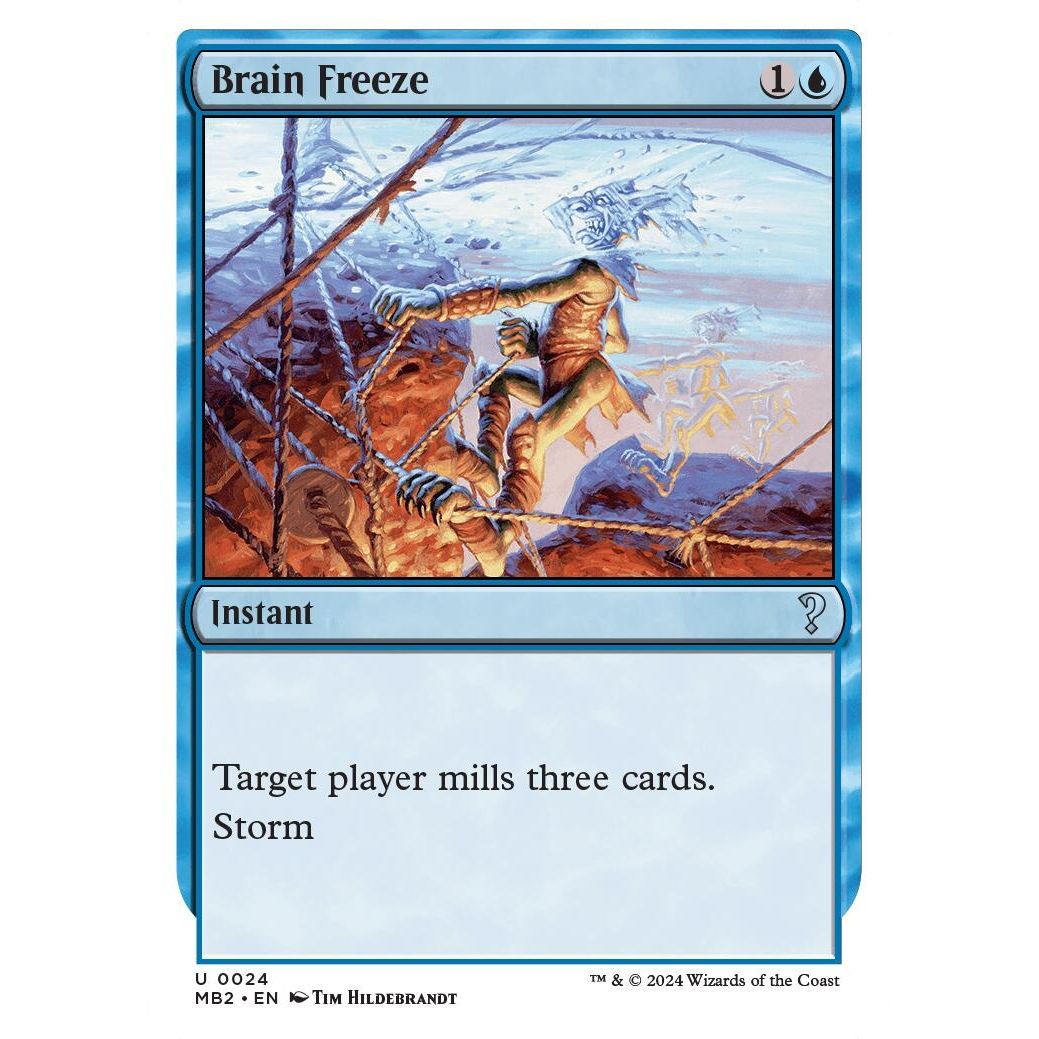 Image for Brain Freeze (White Border) (24) (MB2) - Magic: The Gathering