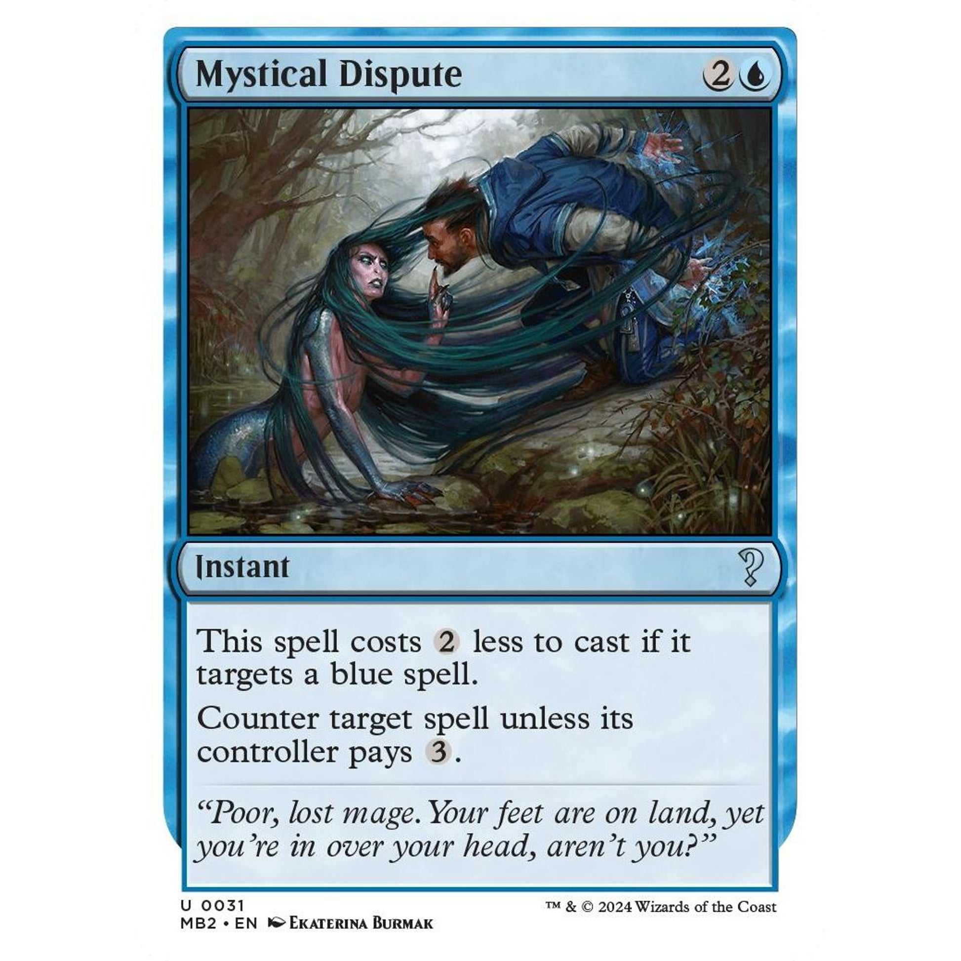 Image for Mystical Dispute (White Border) (31) (MB2) - Magic: The Gathering