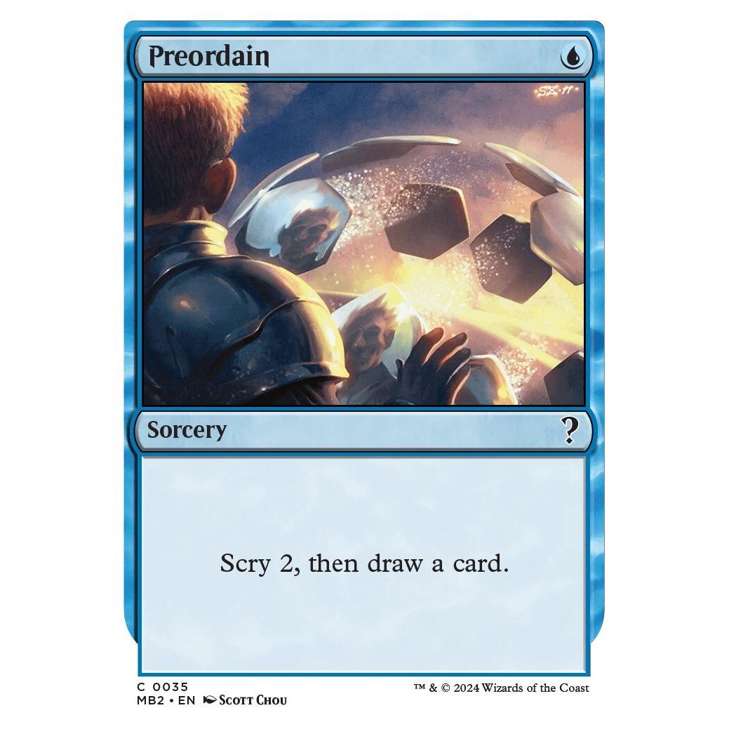 Image for Preordain (White Border) (35) (MB2) - Magic: The Gathering