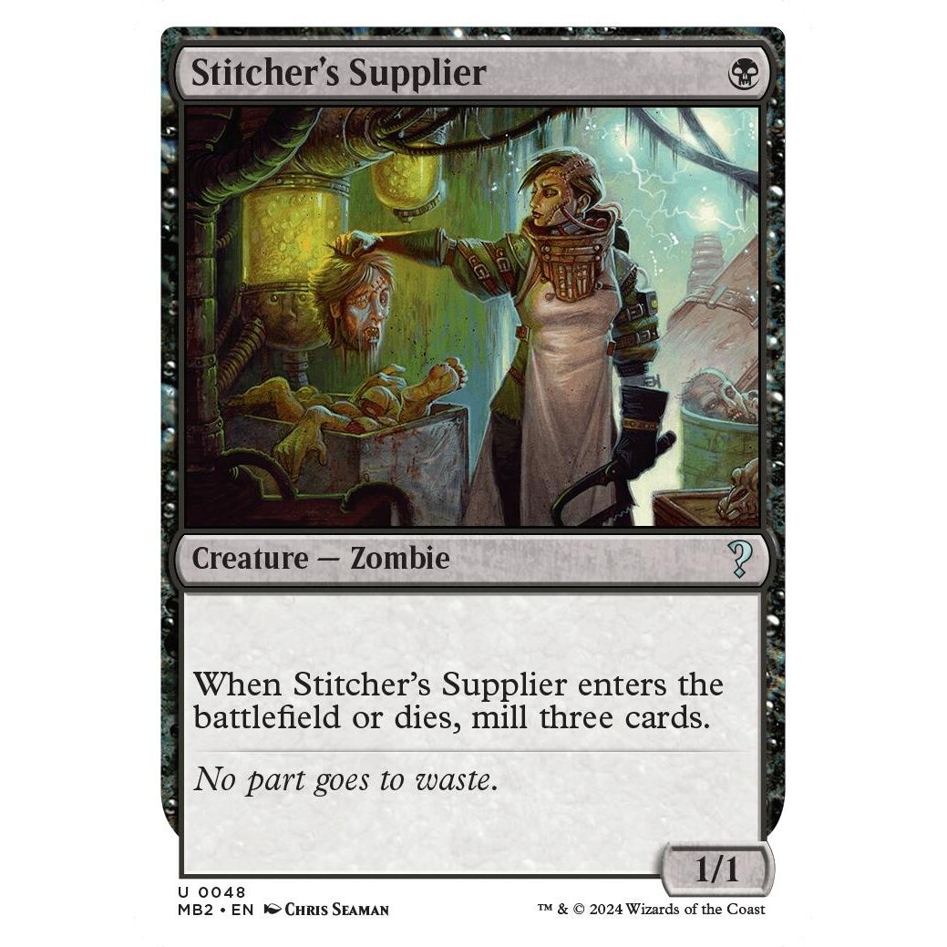 Image for Stitcher's Supplier (White Border) (48) (MB2) - Magic: The Gathering