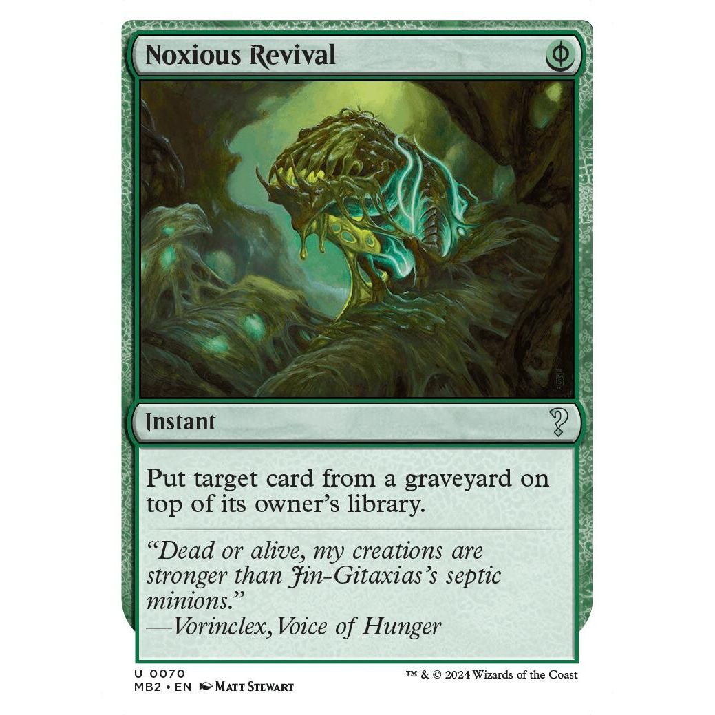 Image for Noxious Revival (White Border) (70) (MB2) - Magic: The Gathering