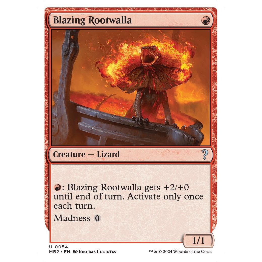 Image for Blazing Rootwalla (White Border) (54) (MB2) - Magic: The Gathering