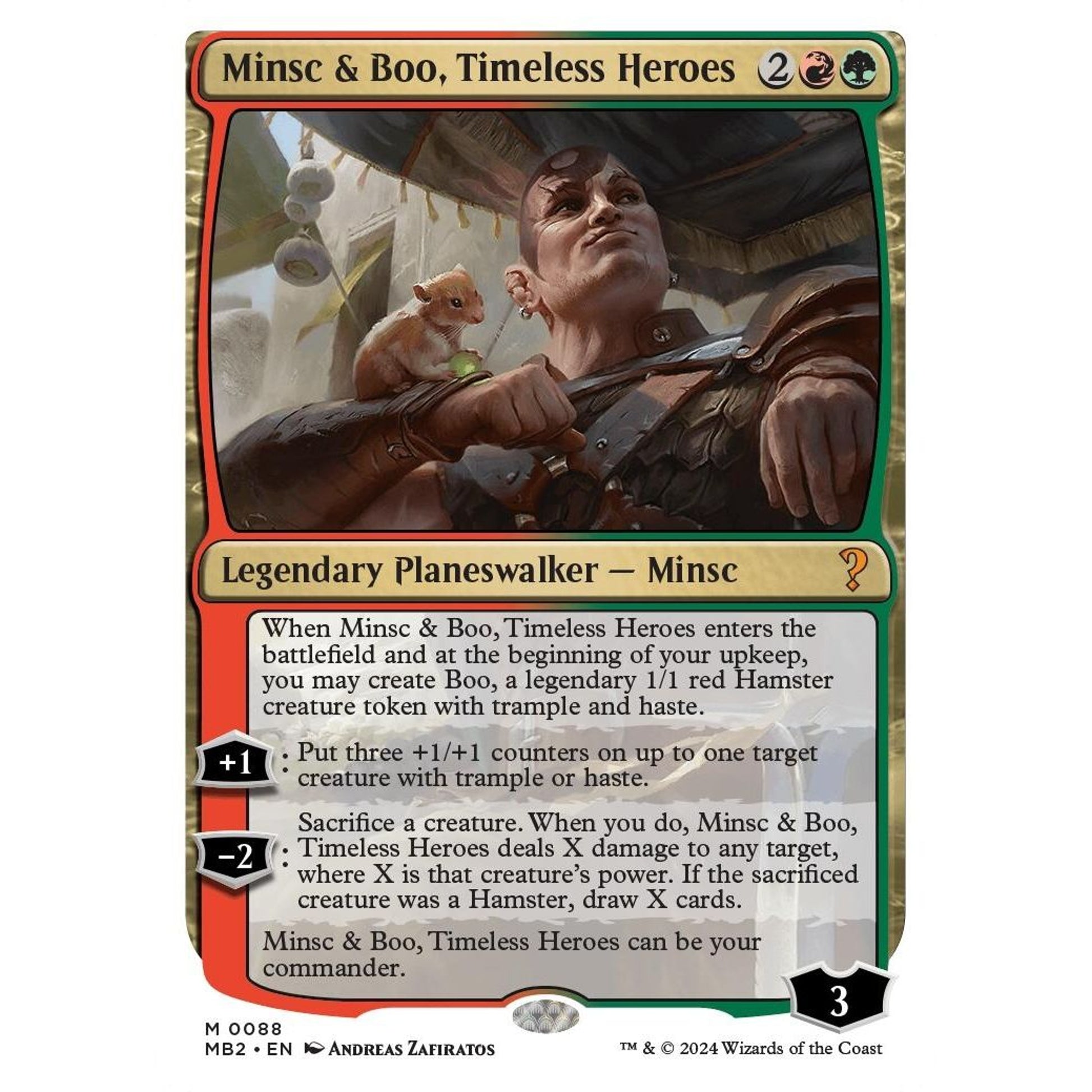 Image for Minsc & Boo, Timeless Heroes (White Border) (88) (MB2) - Magic: The Gathering