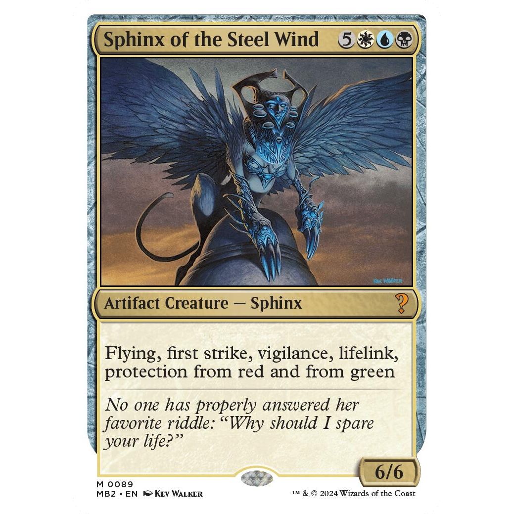 Image for Sphinx of the Steel Wind (White Border) (89) (MB2) - Magic: The Gathering