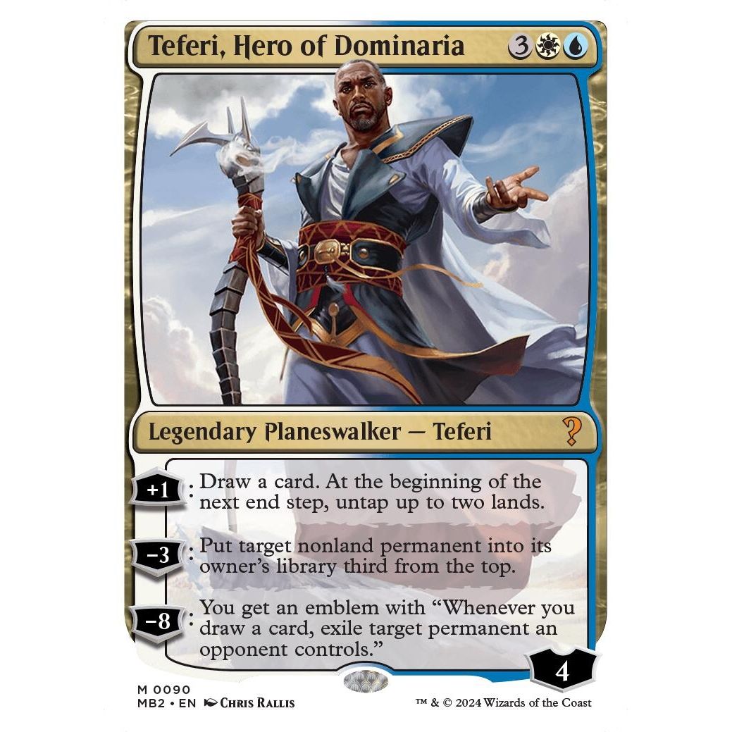 Image for Teferi, Hero of Dominaria (White Border) (90) (MB2) - Magic: The Gathering