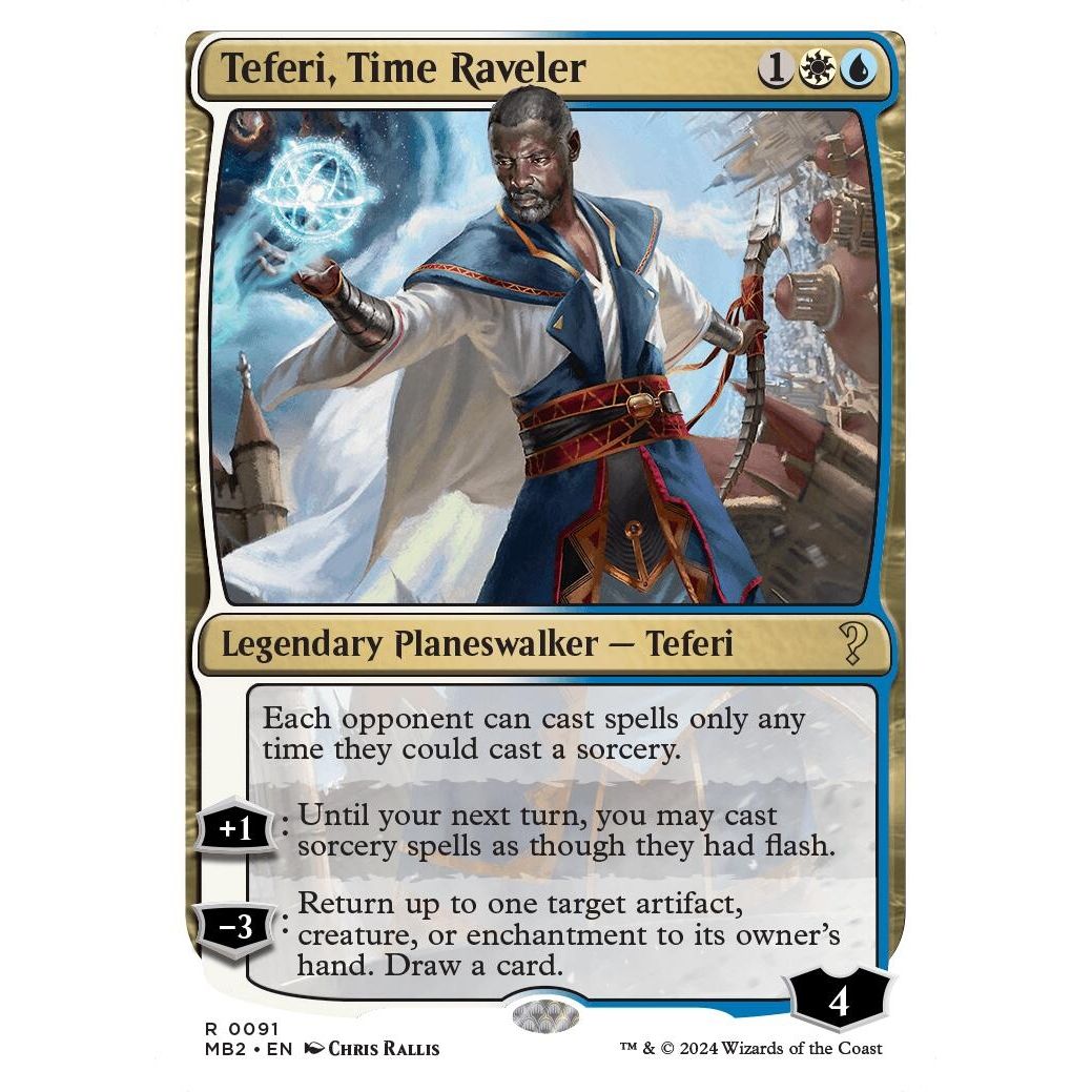 Image for Teferi, Time Raveler (White Border) (91) (MB2) - Magic: The Gathering