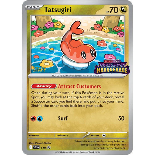 Image for Tatsugiri - 118 (Prerelease) [Staff] (118) (SVP) - Pokemon