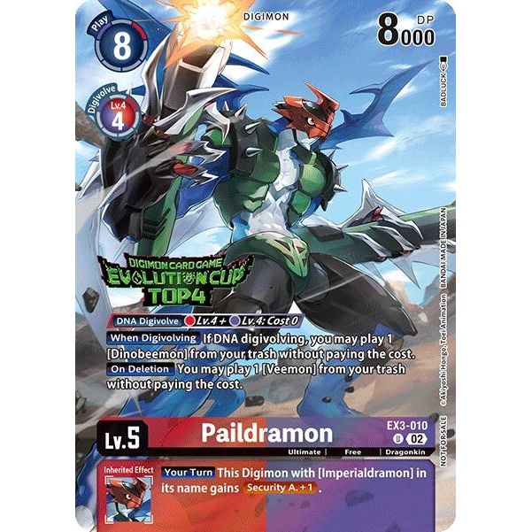 Image for Paildramon (2024 Evolution Cup Top 4) (EX3-010 U) (EX03) - Digimon Card Game