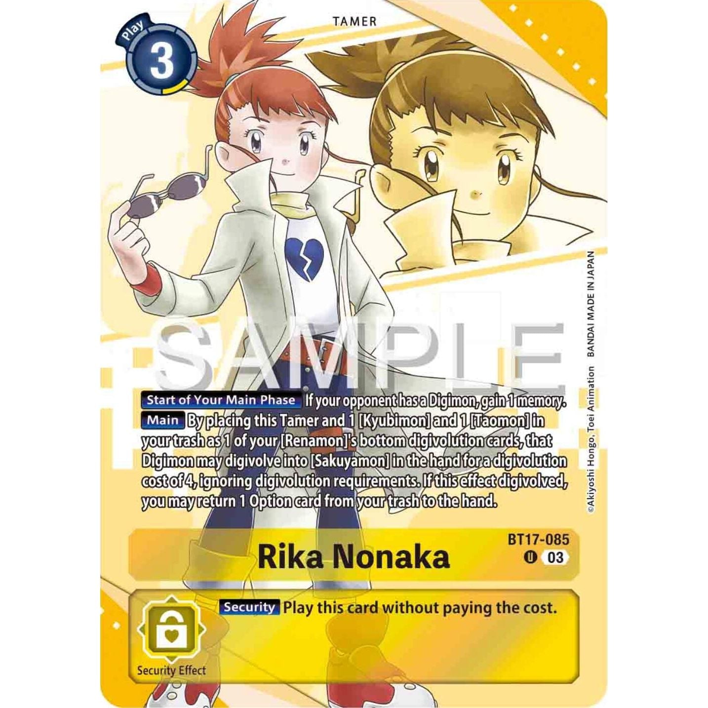 Image for Rika Nonaka (Premium Heroines Set) (BT17-085 U) (BT17) - Digimon Card Game