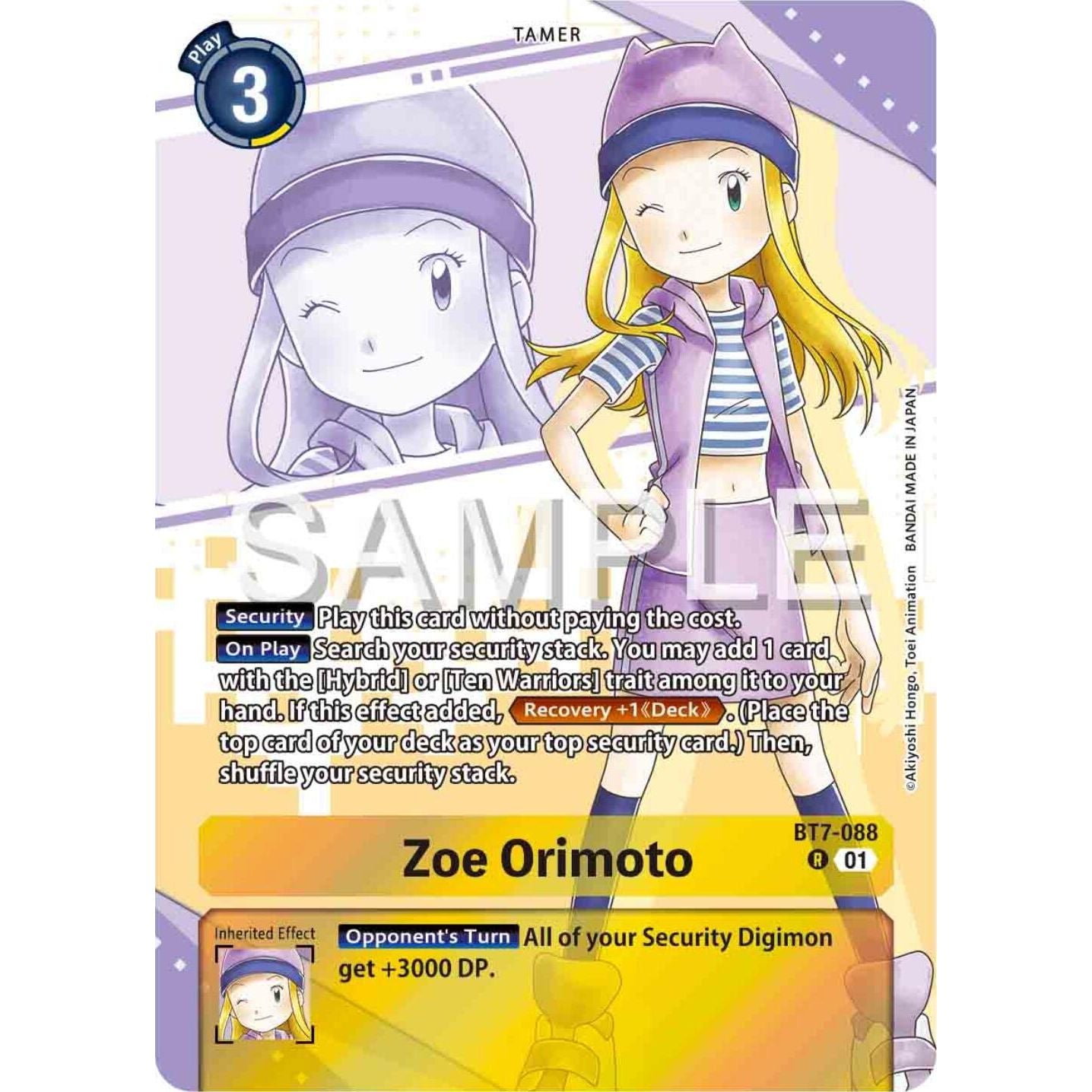 Image for Zoe Orimoto (Premium Heroines Set) (BT7-088 R) (BT07) - Digimon Card Game