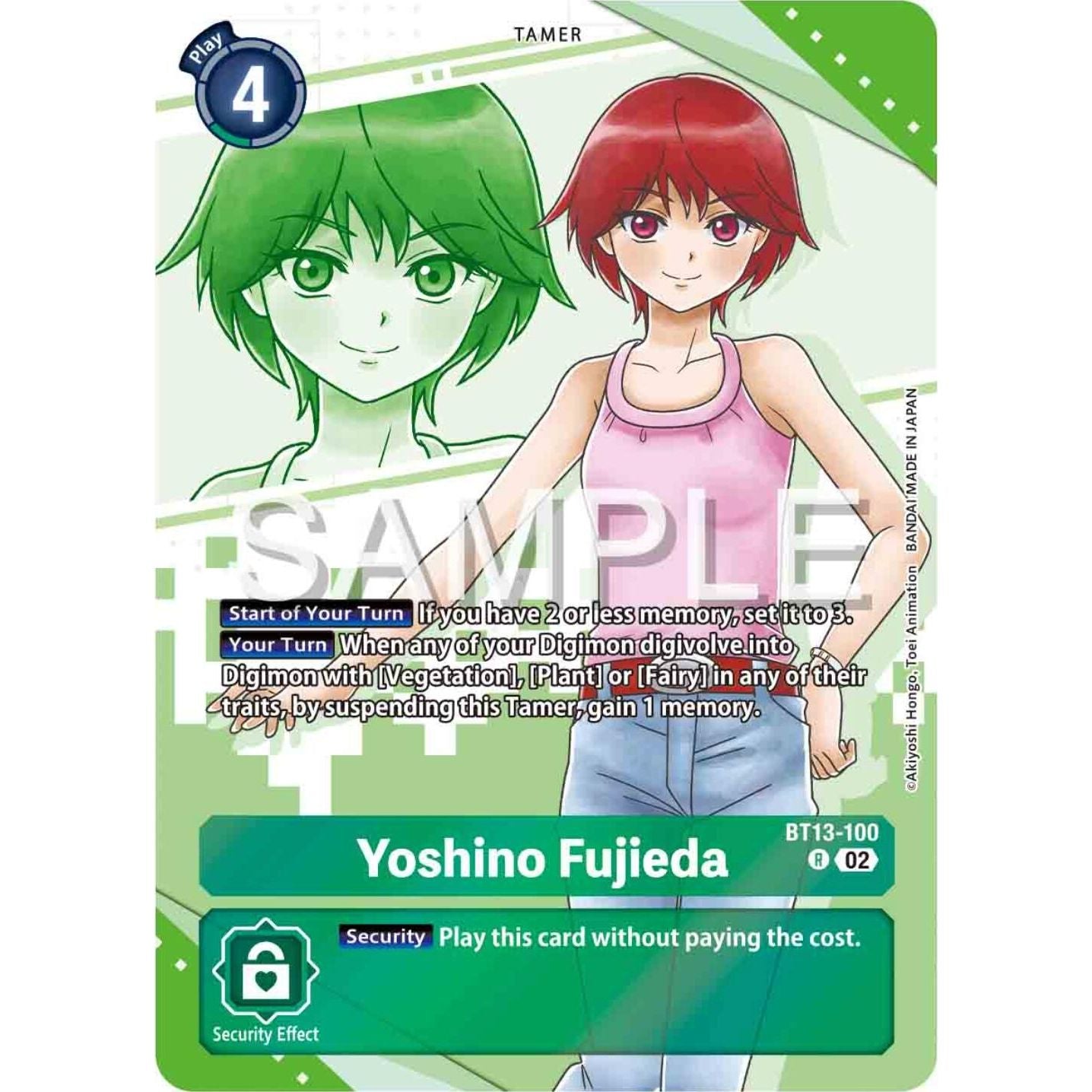 Image for Yoshino Fujieda (Premium Heroines Set) (BT13-100 R) (BT13) - Digimon Card Game
